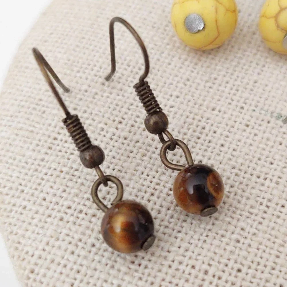 5 pair bundle small dangle earrings